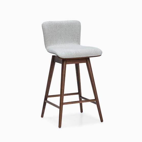 Swivel Counter Stool Kit Fabric Walnut O182