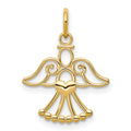 14k Yellow Gold Angel With Heart Pendant M35147