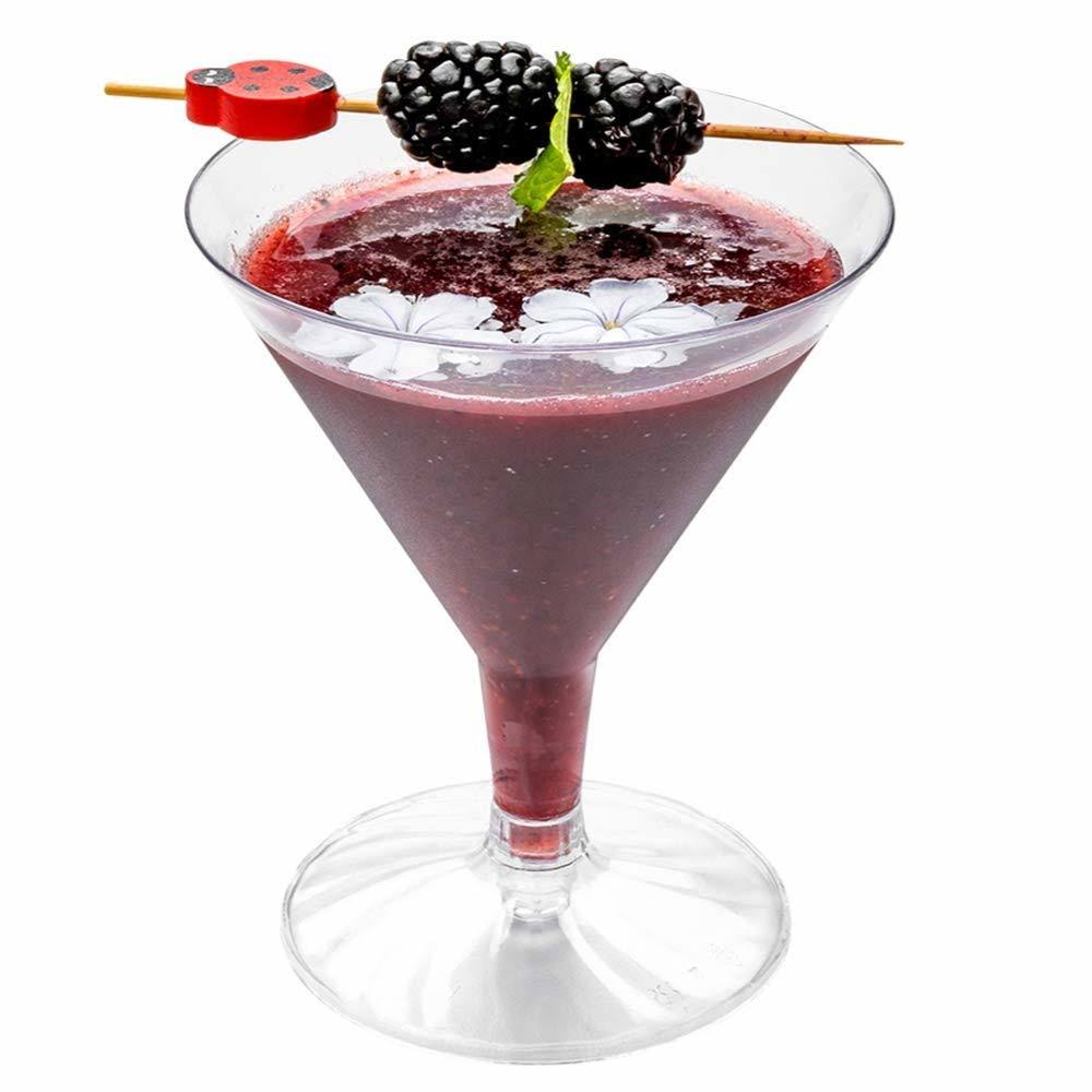 Crystal Clear Plastic Martini Glass 4.8 oz 100ct P3507
