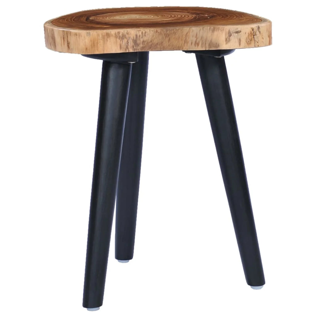 Wooden Coffee Table Teak Wood Side Table 15.7 x 17.7 Inches B649