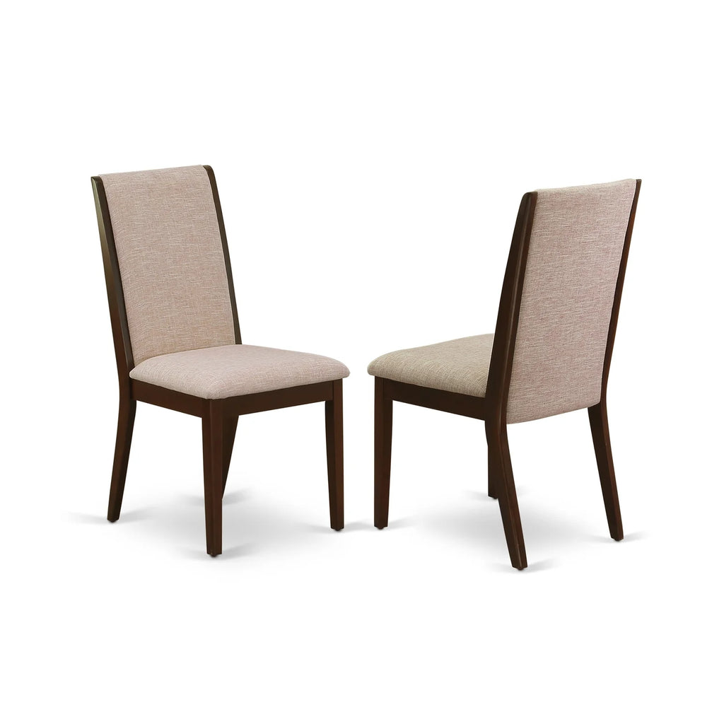 5-Piece Dining Table Set with 4 Chairs Mahogany Finish Q49759