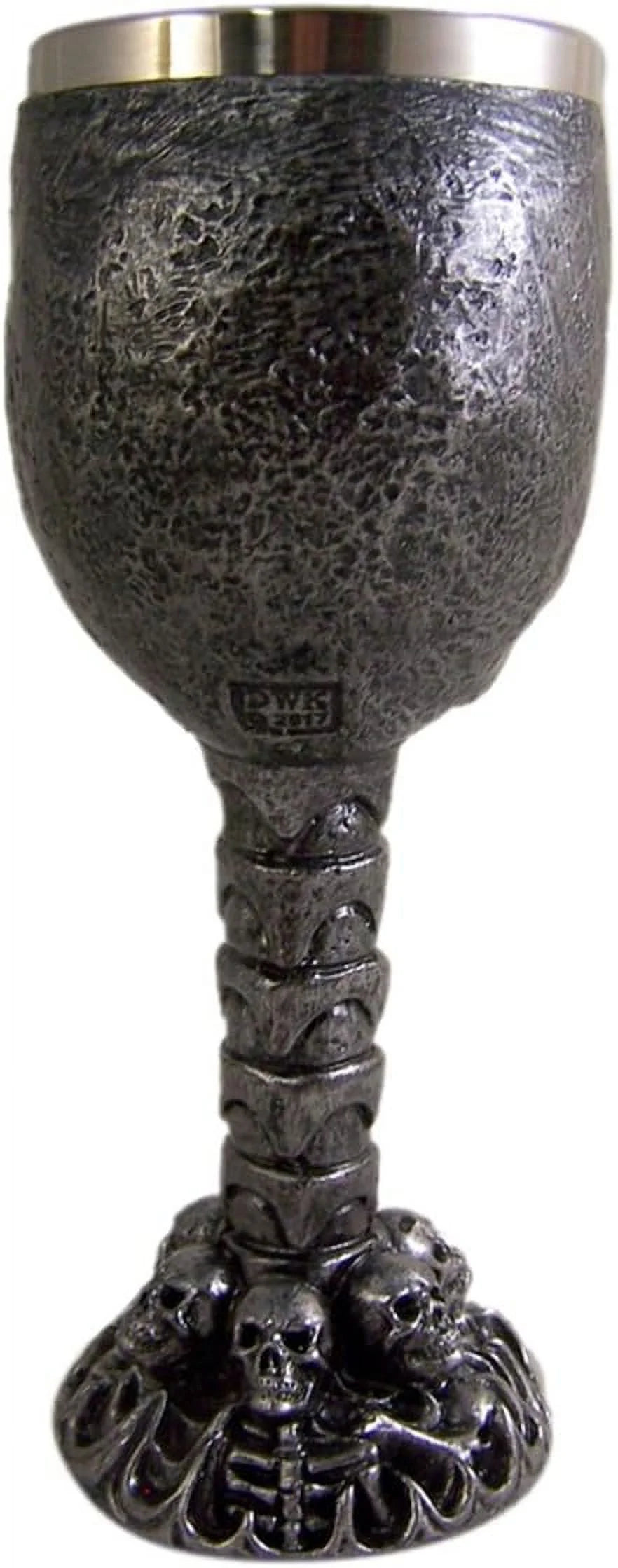 Metallic Finish Stainless Steel Wine Goblet 5 Ounce F3202