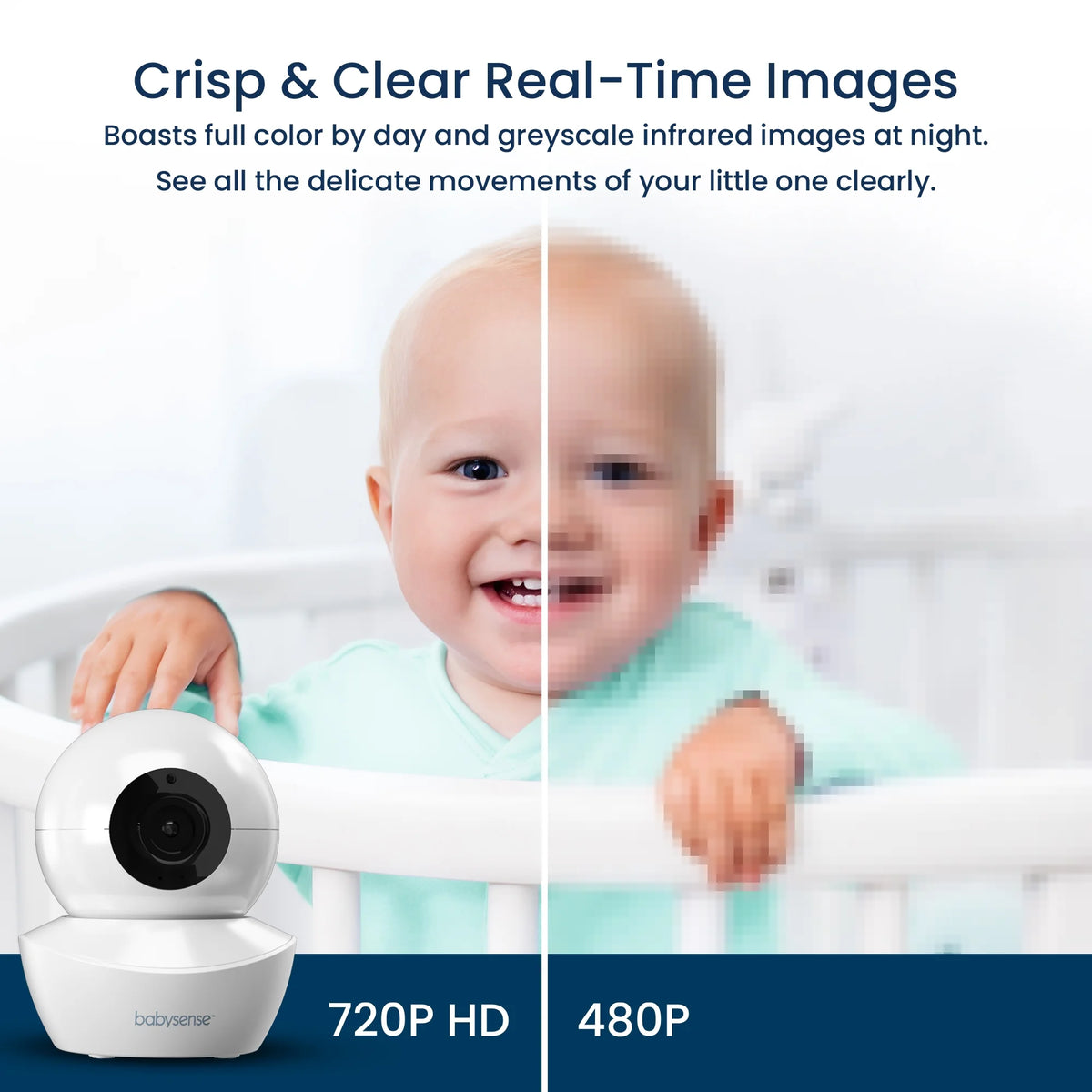 Baby Video Monitor Split Screen 5" HD Display with 2 Cameras O803539