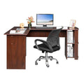 L-Shaped Corner Computer Desk with Bookshelf N1607