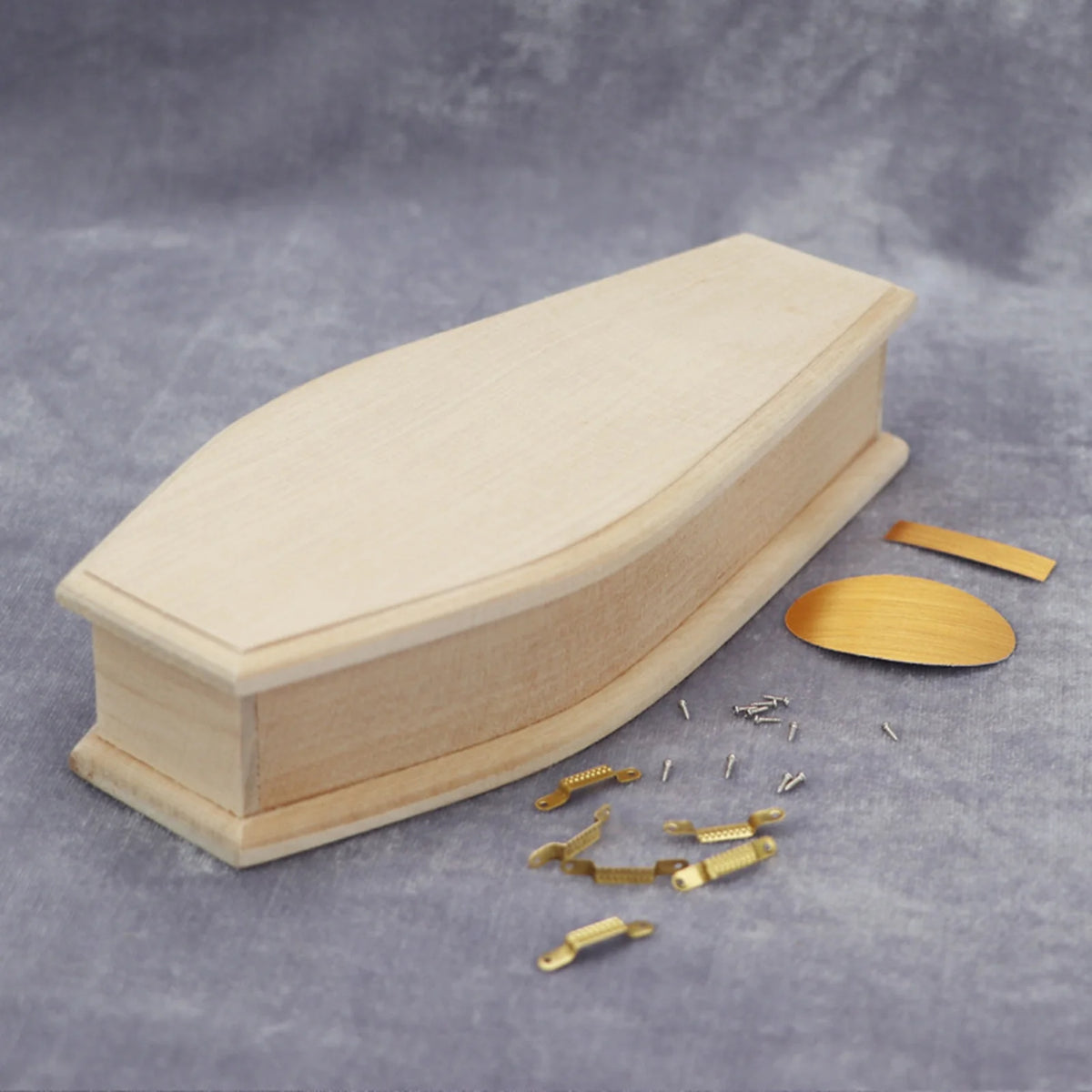 1/12 Scale Miniature Wooden Coffin DIY Decoration W665063