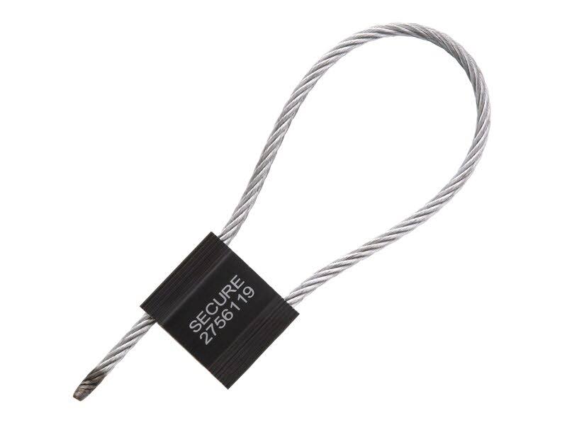 Black Pull Tight Galvanized Steel Cable Seal with 5mm Wire N640267
