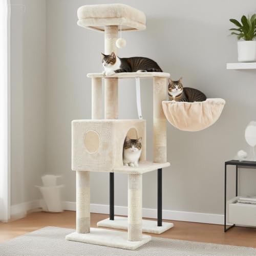 49.2 Inches Smoky Gray Cat Tree Y93741