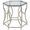 26 in. Glass Top End Table U690
