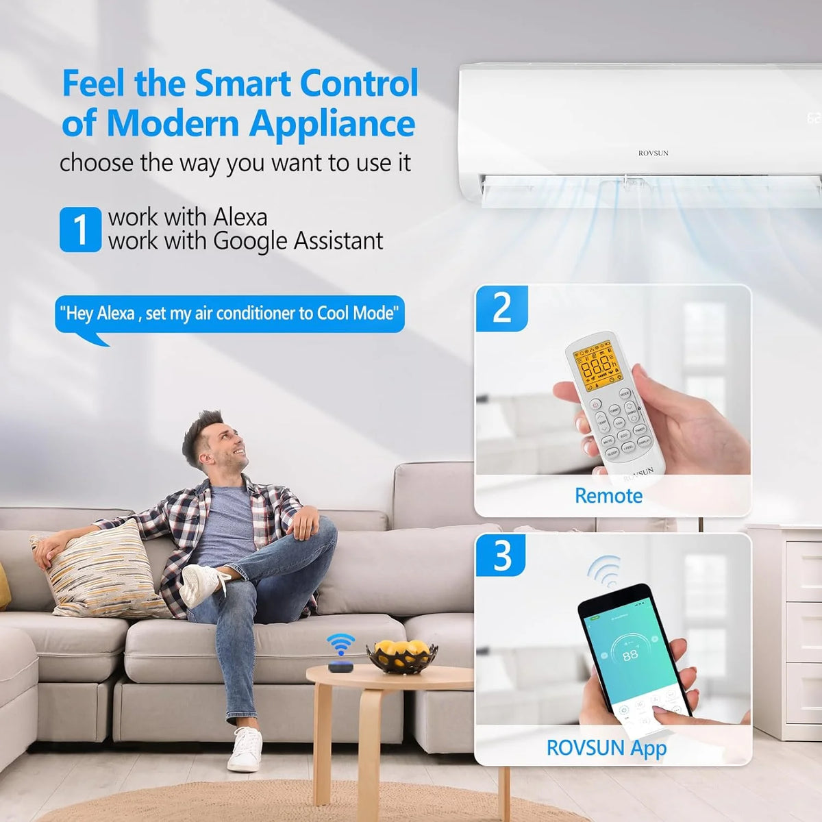 3 Zone 27000 BTU Ductless Mini Split AC/Heating System Z8330