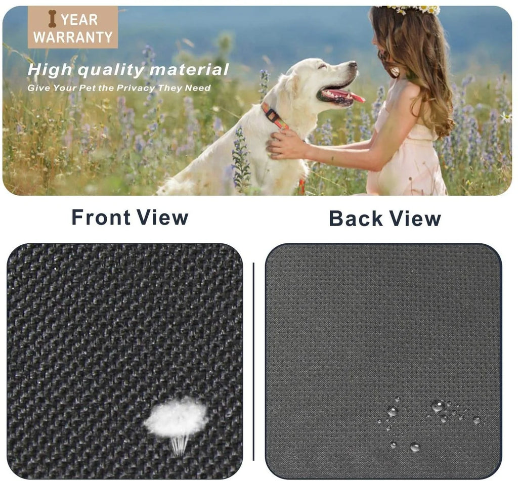 Black Folding Dog Crate Cover for 24 Inch Wire Pet Cage F5455