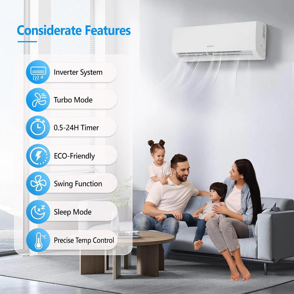3 Zone 27000 BTU Ductless Mini Split AC/Heating System Z8330