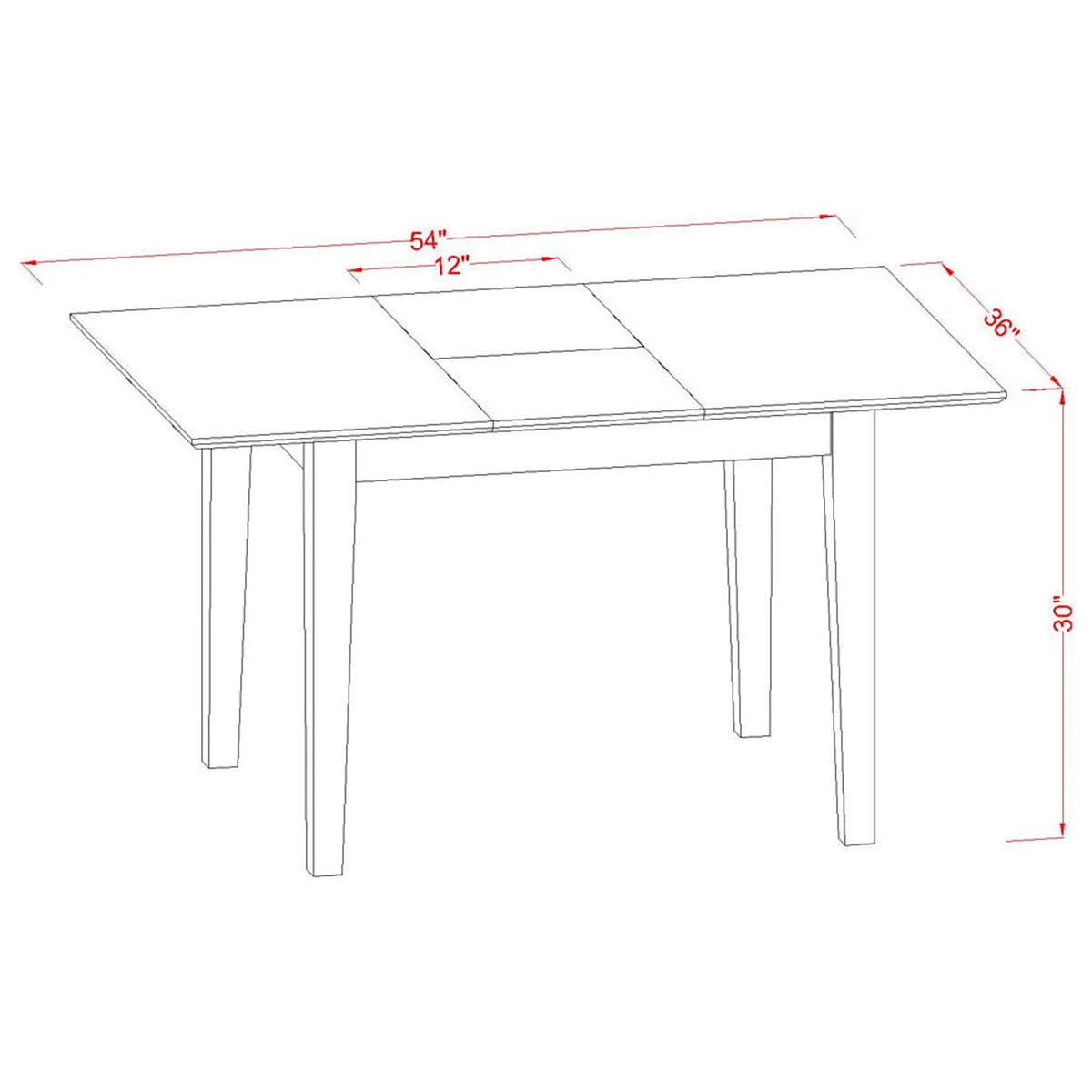 5 Piece Wood Dining Set L3056