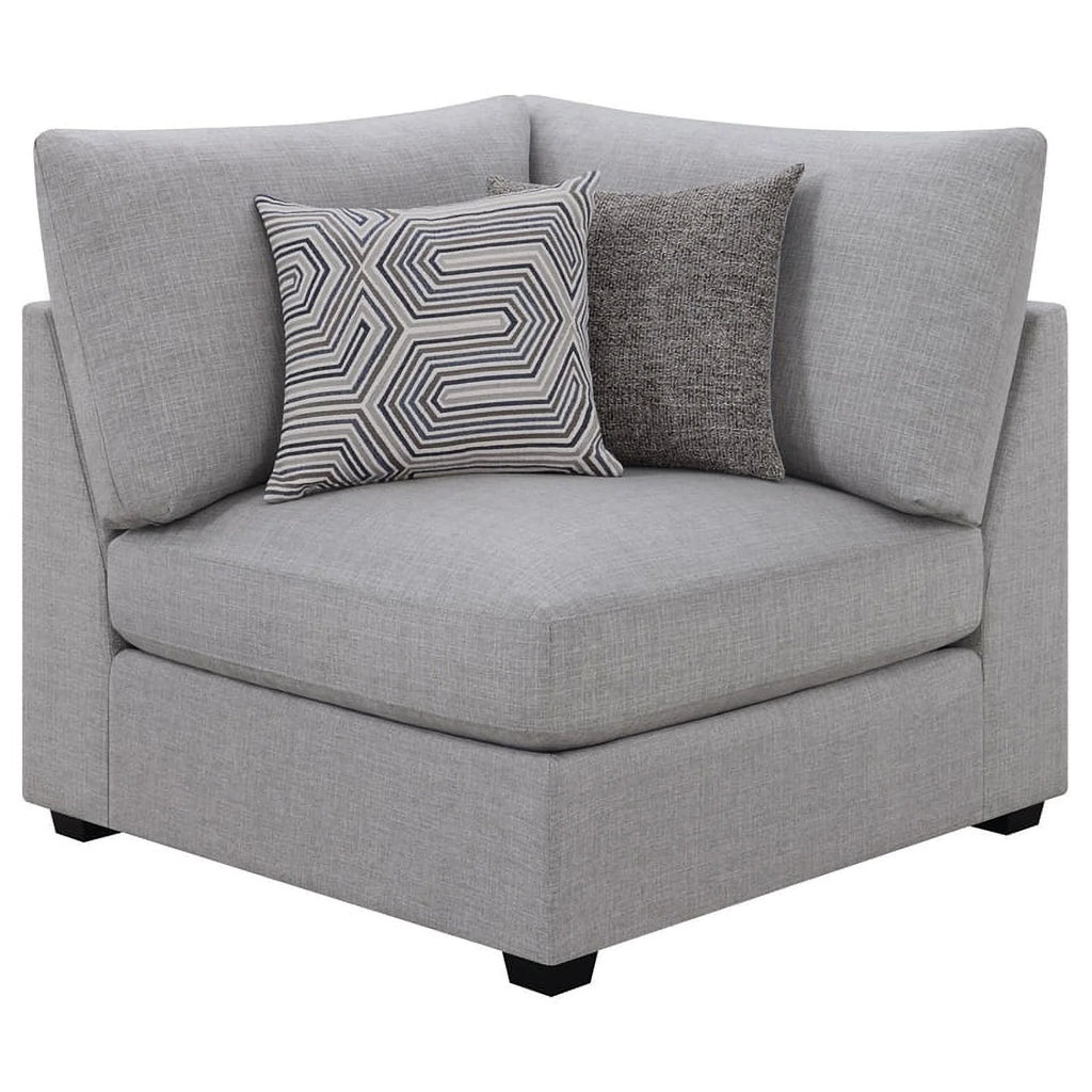 Gray Fabric Upholstered Modular Sectional E7444