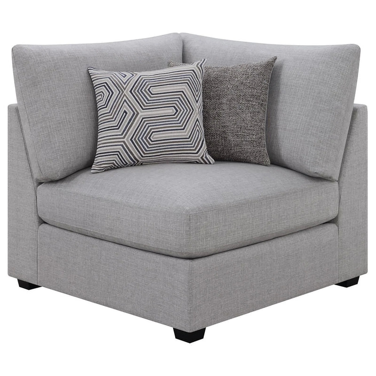 Gray Fabric Upholstered Modular Sectional E7444