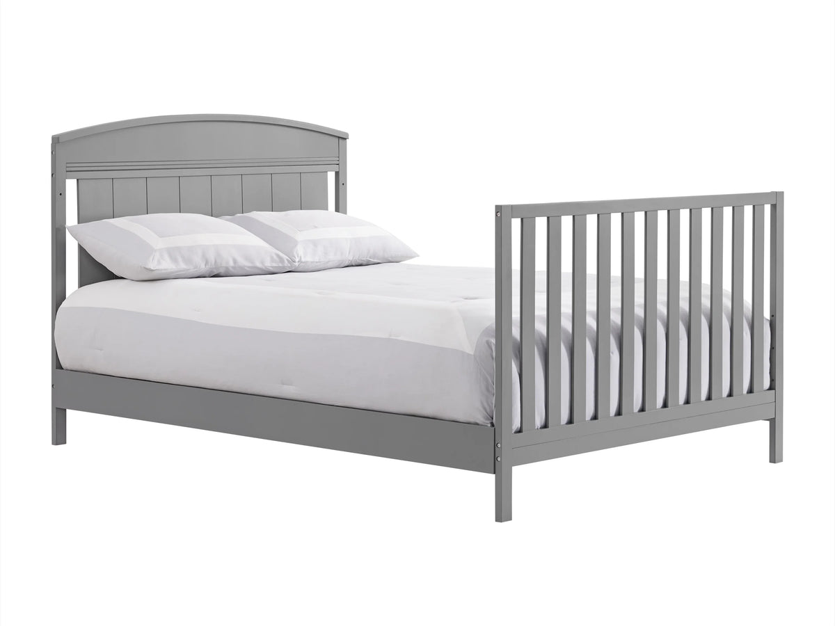 4-in-1 Convertible Crib & Changing Station Dove Gray Wooden U890833