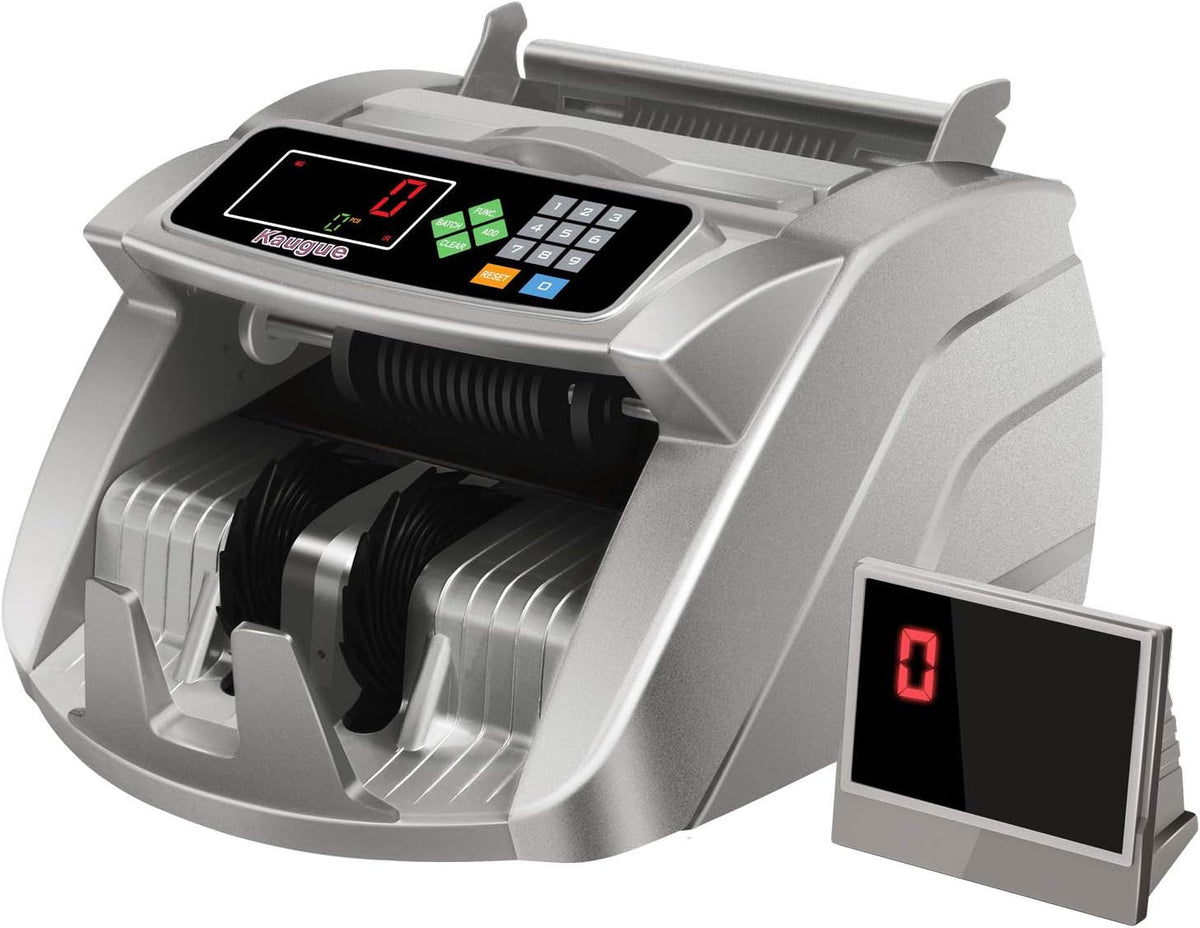 Silver Money Counter Machine with UV/MG/IR Detection, 1,000 Notes Minute X16181
