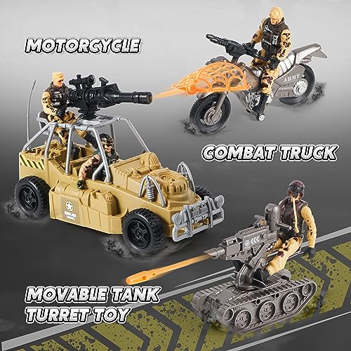 Military Base Toys Set with Army Vehicles and Action Figures U968