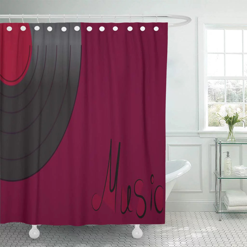 Black Vinyl Shower Curtain 66x72 inch W971785