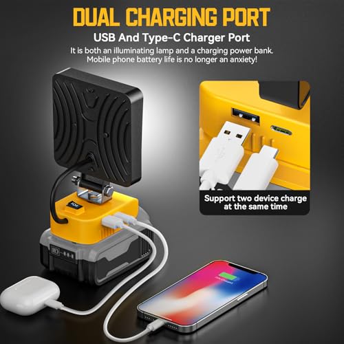 18V Cordless LED Work Light with USB & Type C Charging Port C11838