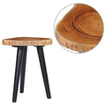 Wooden Coffee Table Teak Wood Side Table 15.7 x 17.7 Inches B649