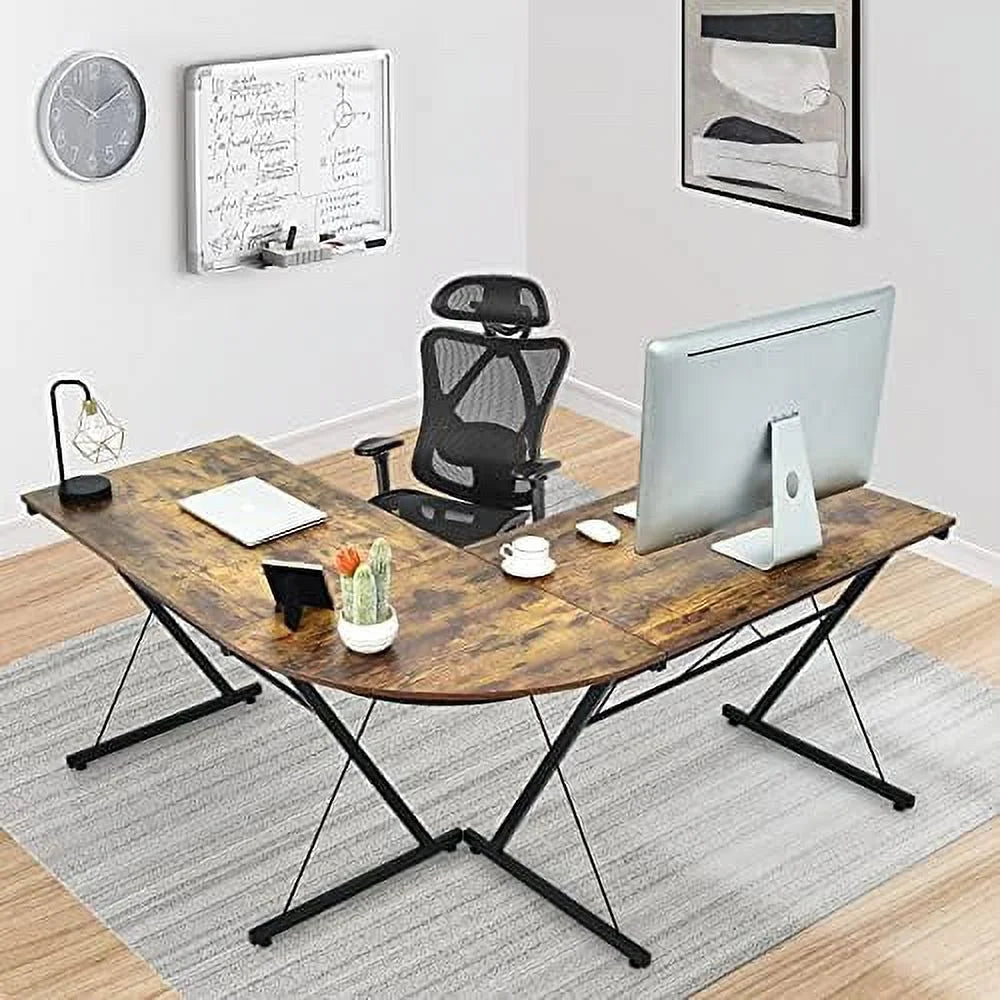L-Shaped Black Gaming Desk T16888