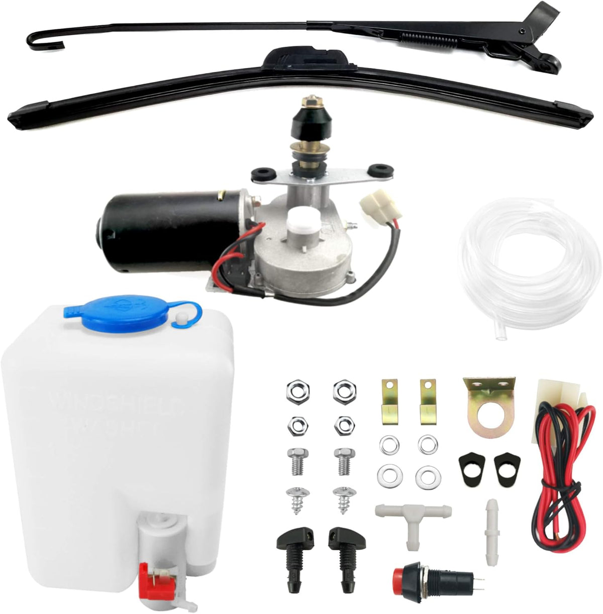 12V Universal Power Wiper Kit with Washer Pump Kit J212