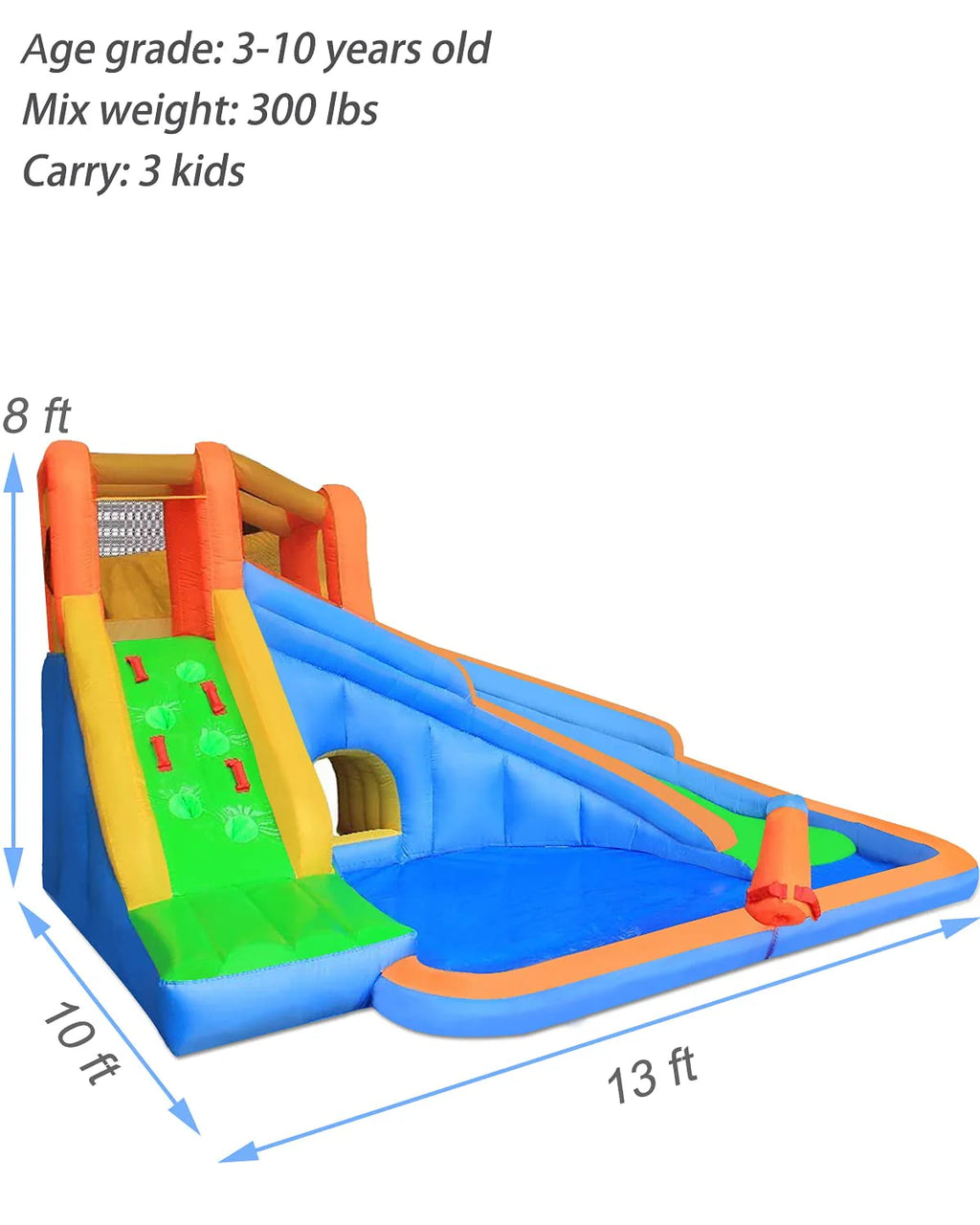 Inflatable Water Slide with Pool and Blower M3360