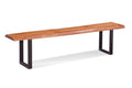 Natural Cherry and Black Steel Bench U900