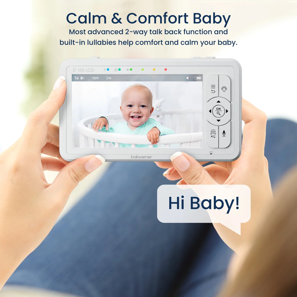 Baby Video Monitor Split Screen 5" HD Display with 2 Cameras O803539