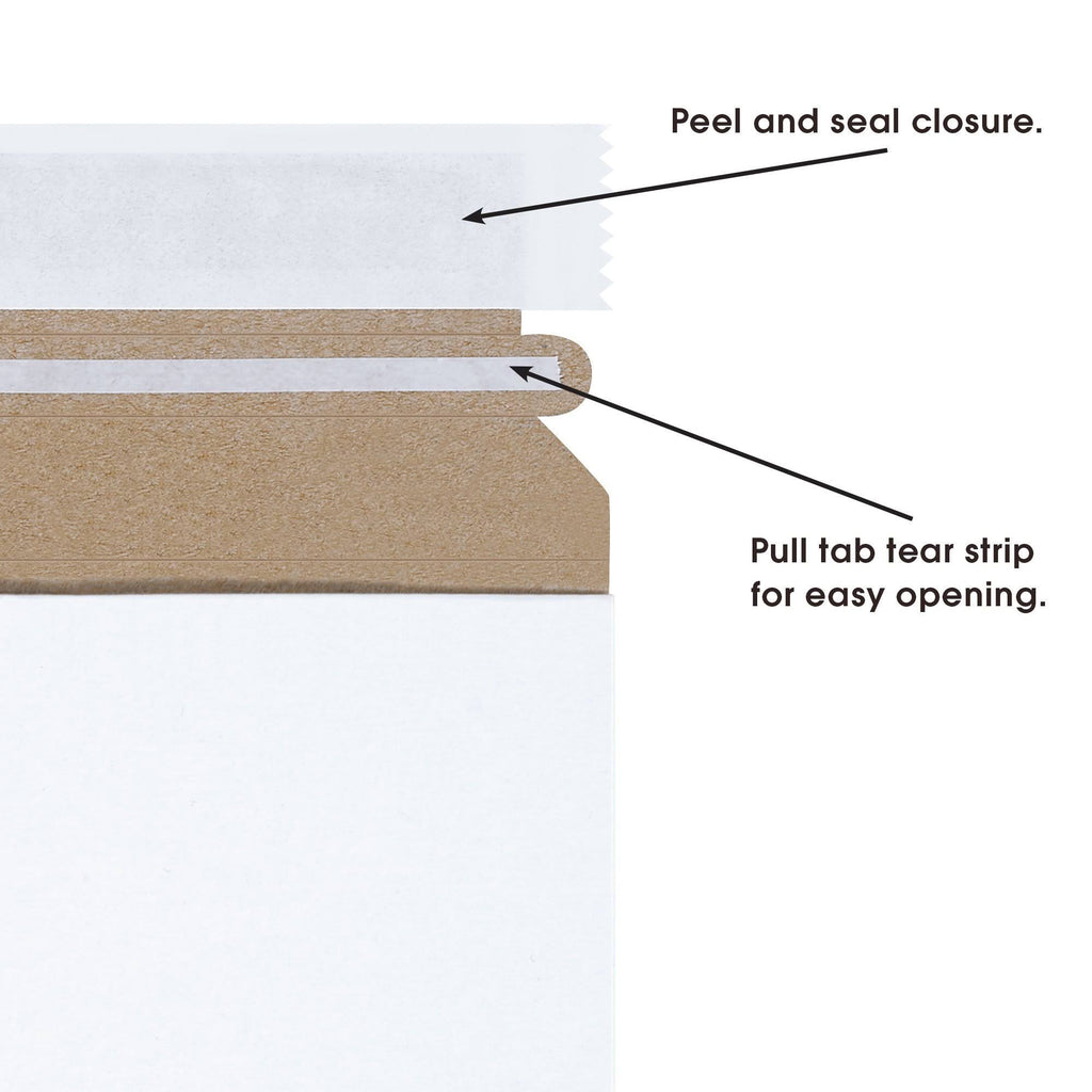 White Self-Seal Flat Mailers 100/Case Z208324