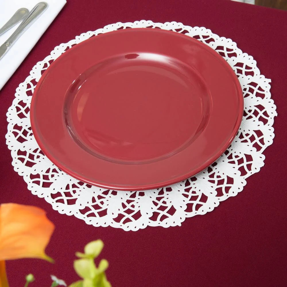 White 14 in. Round Cake Lace Doilies Y4704
