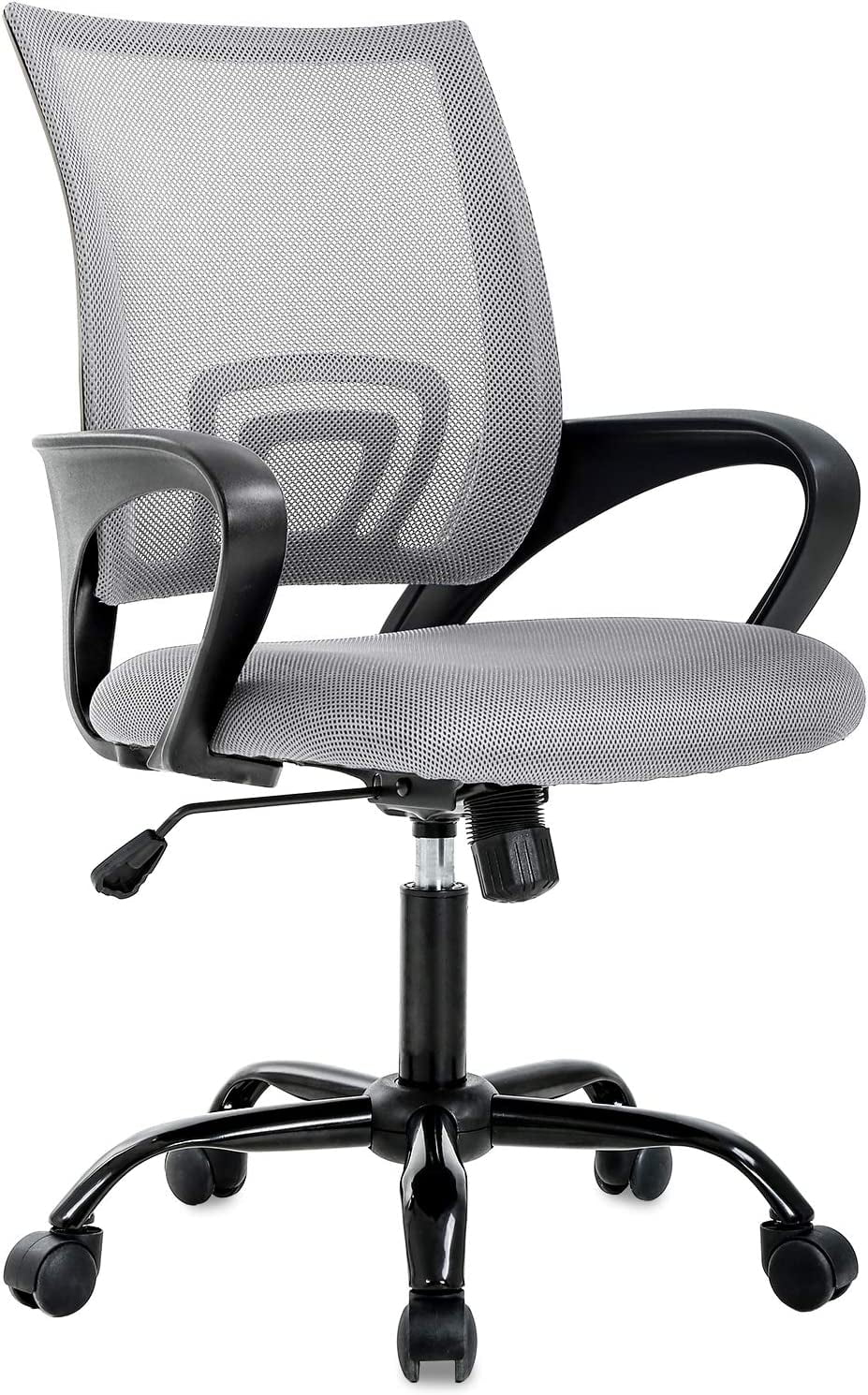 Grey Ergonomic Swivel Office Chair with Lumbar Support R1350