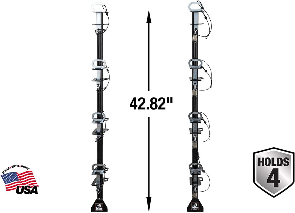 4-Channel Landscape Trimmer Edger Locking Rack, Black W5999