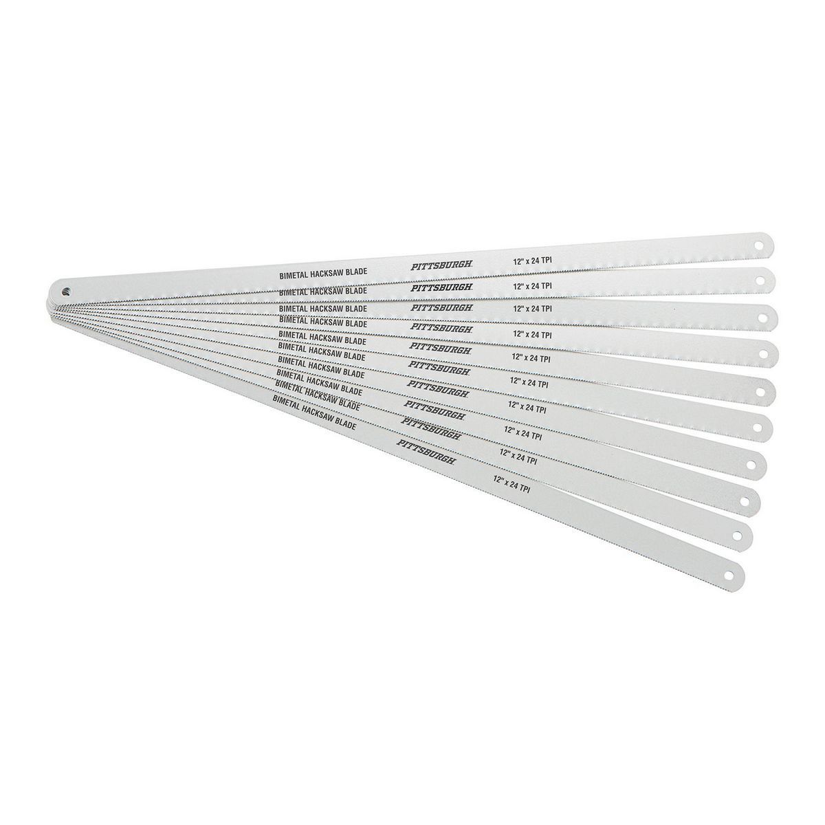 12 in. 24 TPI Bimetal Hacksaw Blades 10-Pack Y31693