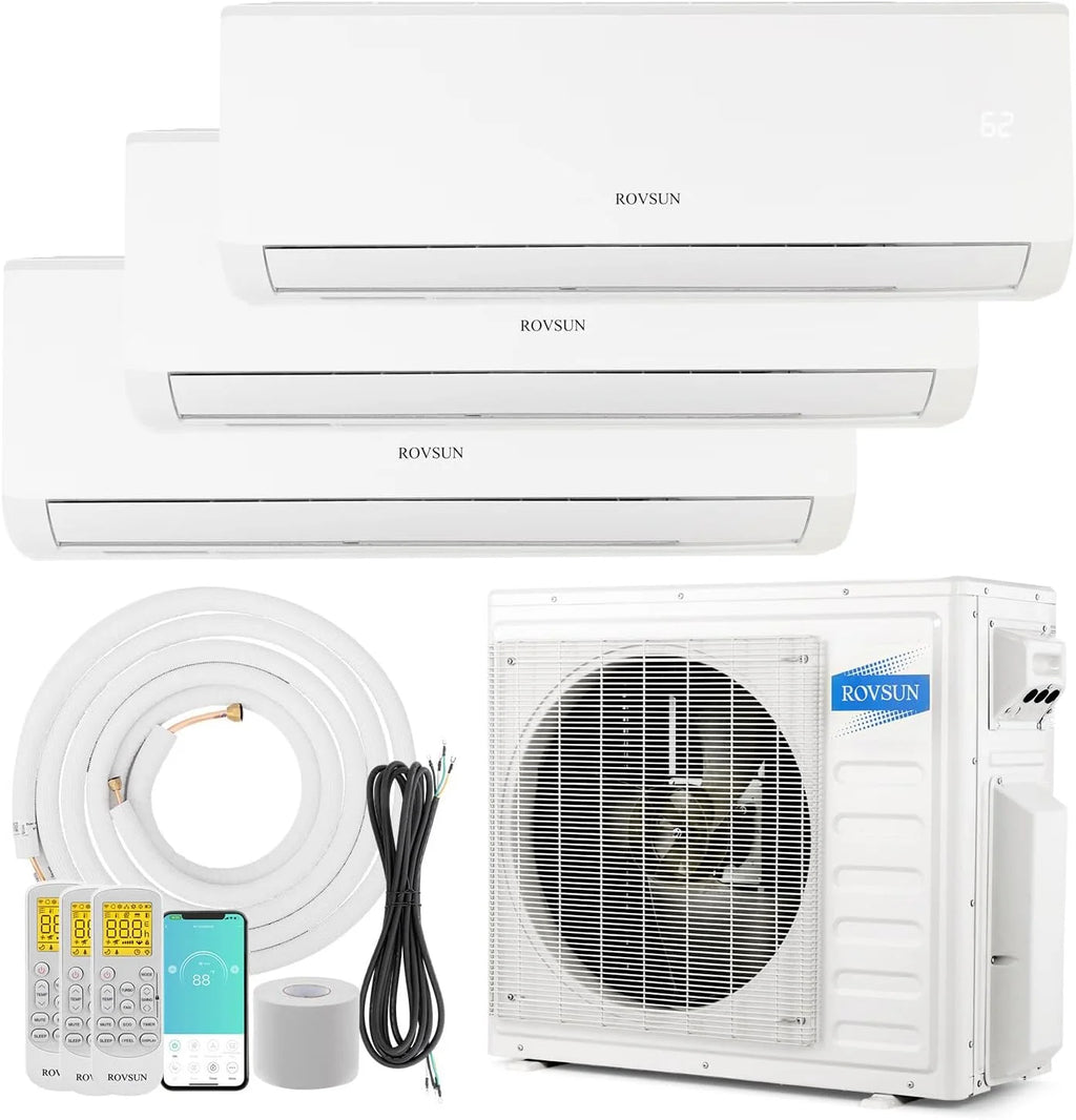3 Zone 27000 BTU Ductless Mini Split AC/Heating System Z8330
