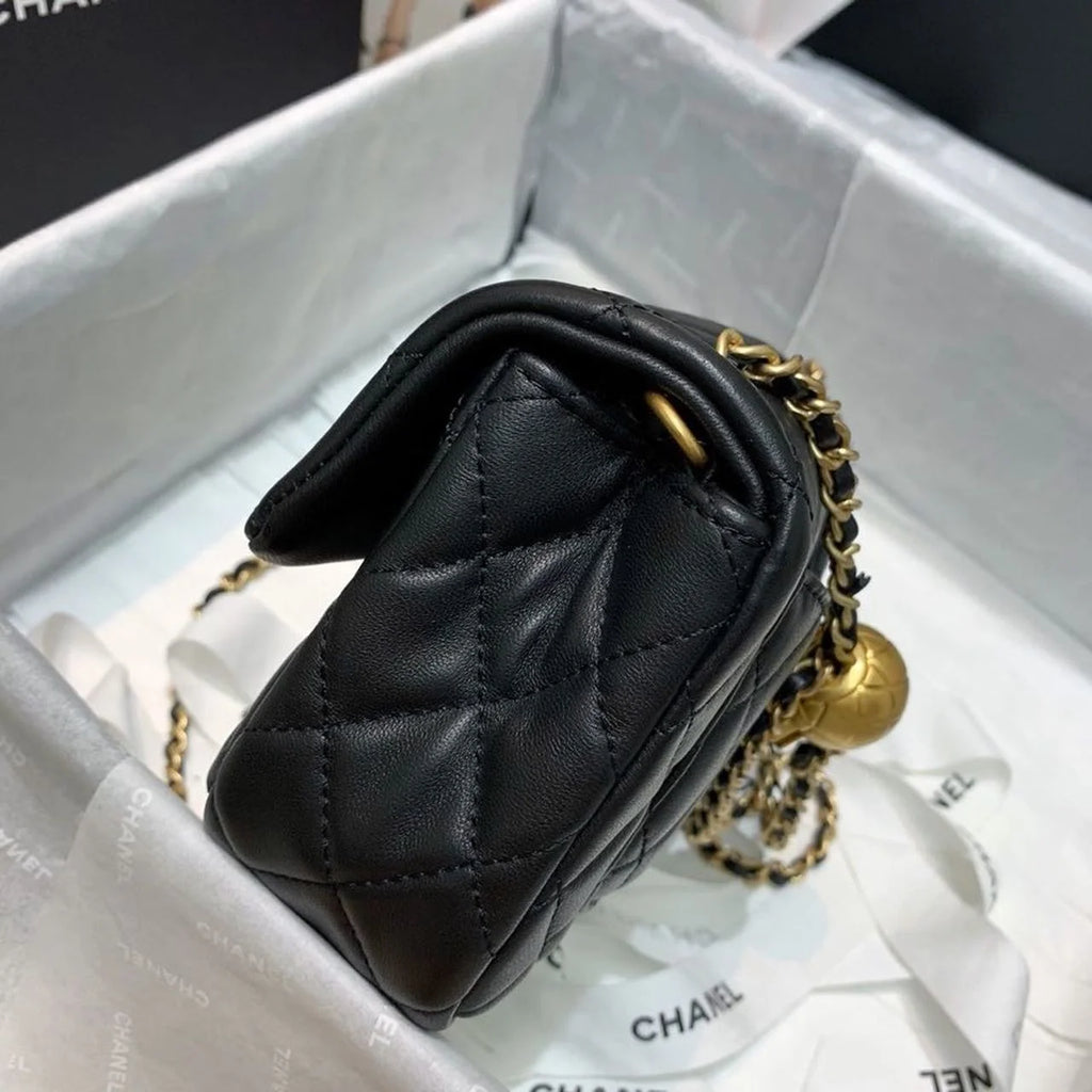 Black Flap Bag D6096