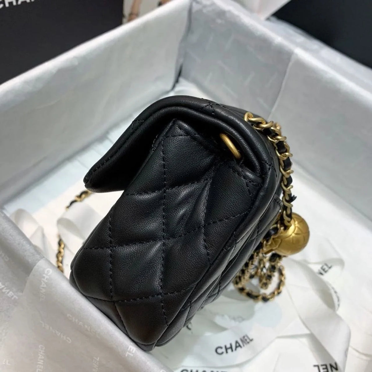 Black Flap Bag D6096