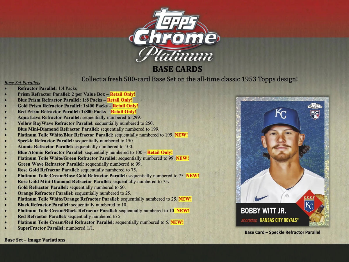 2022 Topps Chrome Platinum Anniversary Baseball Trading Cards Blaster Box P50975