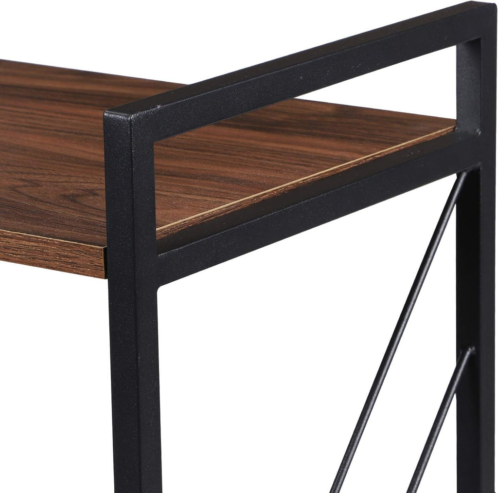 3 Tier Industrial Bookshelf, Walnut I15579