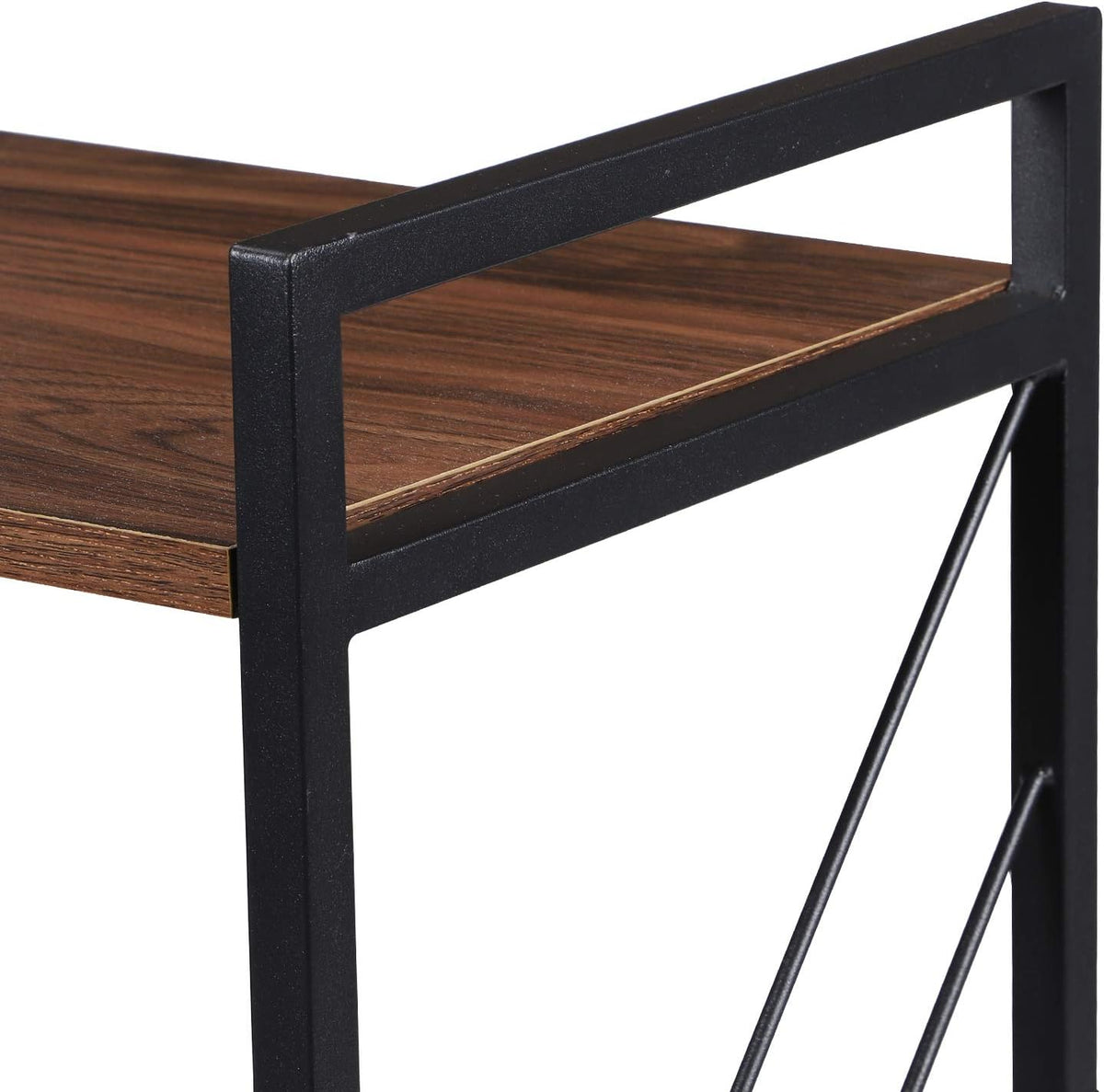 3 Tier Industrial Bookshelf, Walnut I15579