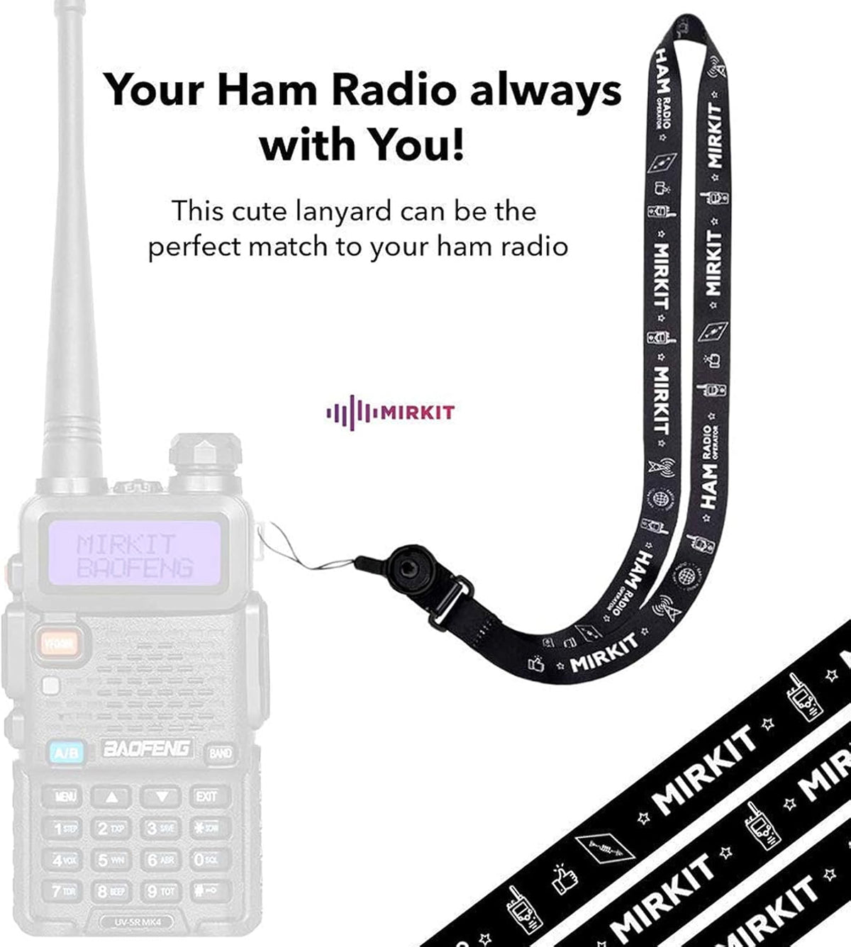 8 Watt Max Power Two Way Radio with Battery 3800 mAh, Handheld Speaker Mic, Programming Cable Y4251