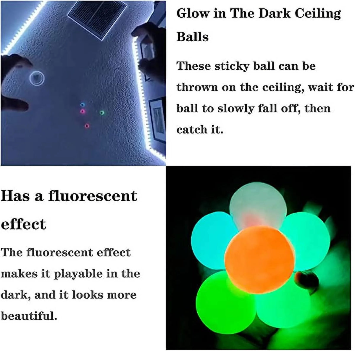 Glow in the Dark Sticky Balls Q960
