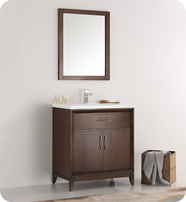 Antique Coffee Traditional Bathroom Vanity with Sink Z1573