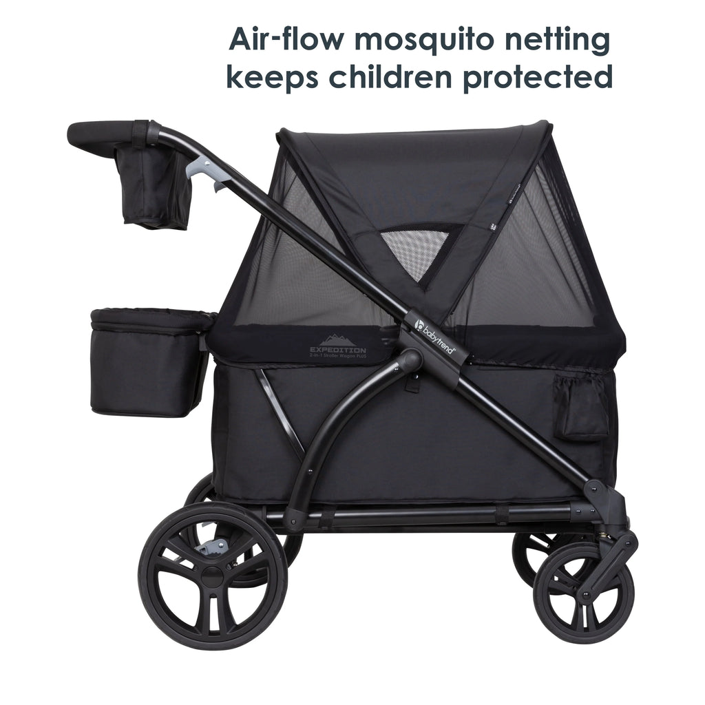 Black 2-in-1 Stroller Wagon U313