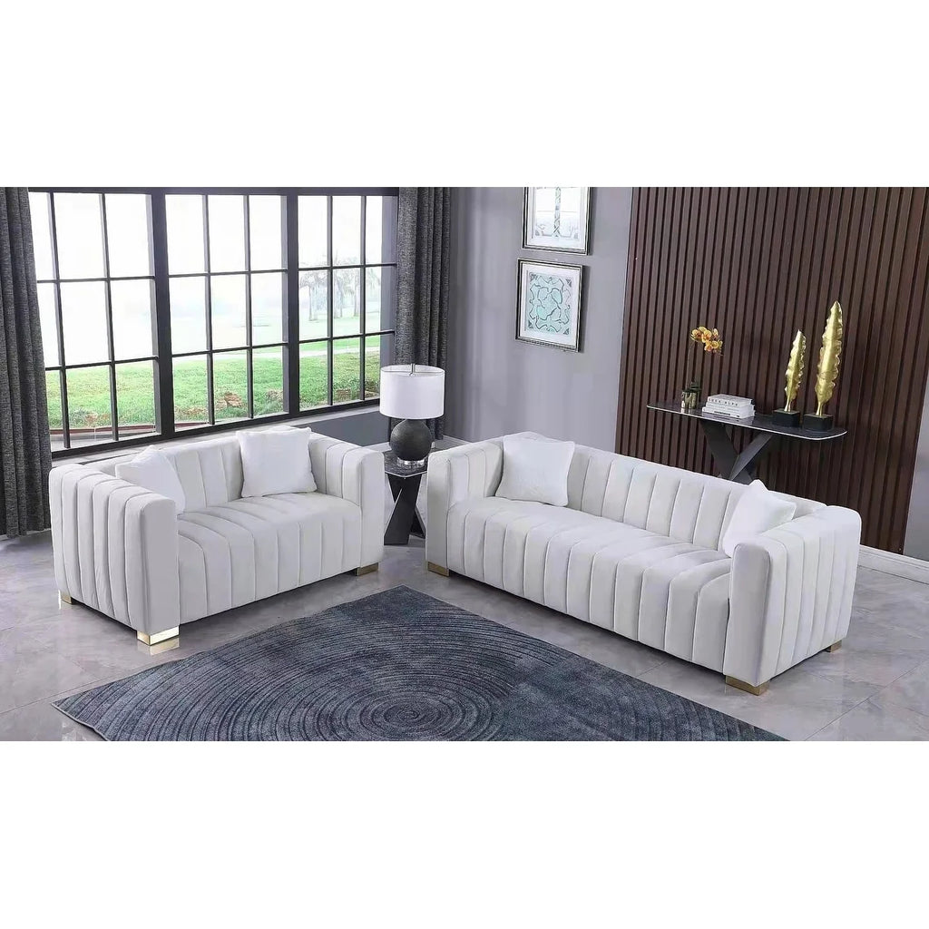 Navy Blue Velvet Sofa P1199