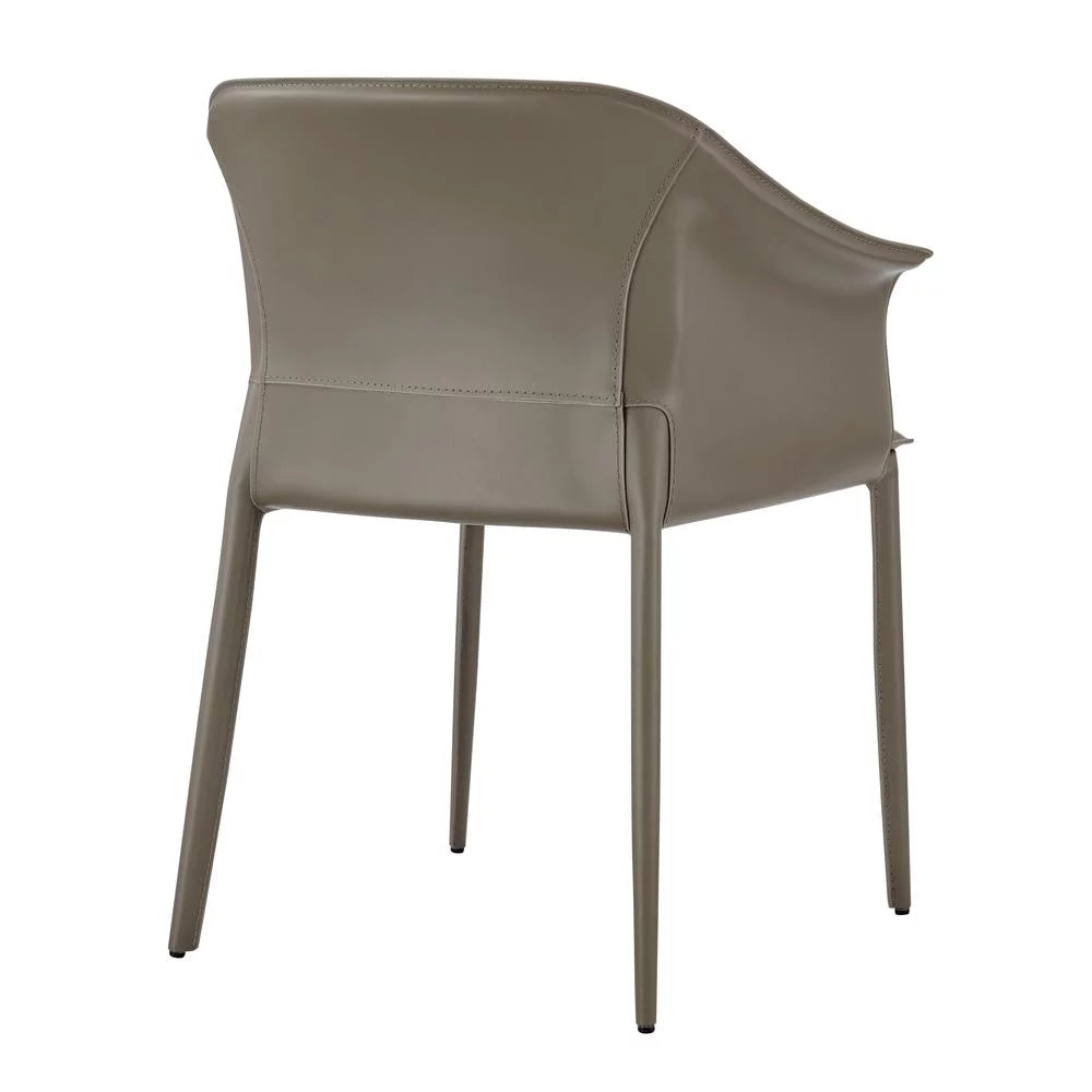 Recycled Leather Dining Arm Chair Z622