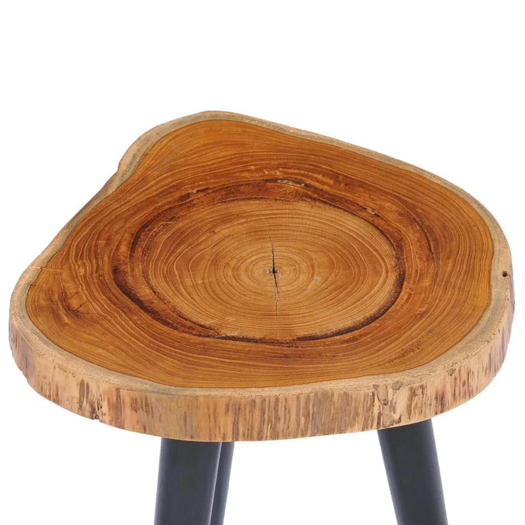 Wooden Coffee Table Teak Wood Side Table 15.7 x 17.7 Inches B649