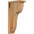 6x22W x 12x22D x 24x22H Carmel Rough Sawn Corbel with Backplate, Western Red Cedar B55958