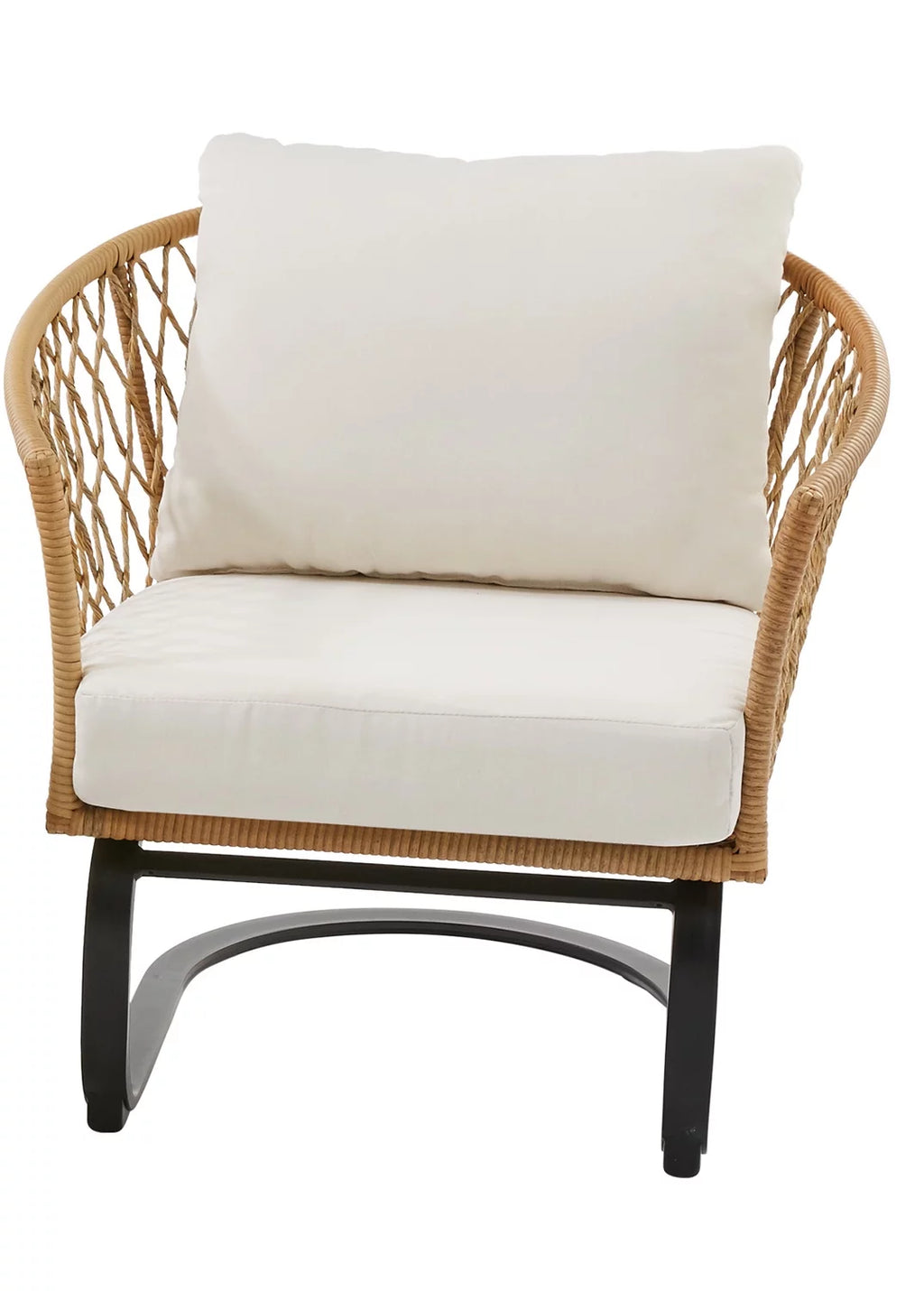 3-Piece White Wicker Outdoor Chat Set V45889