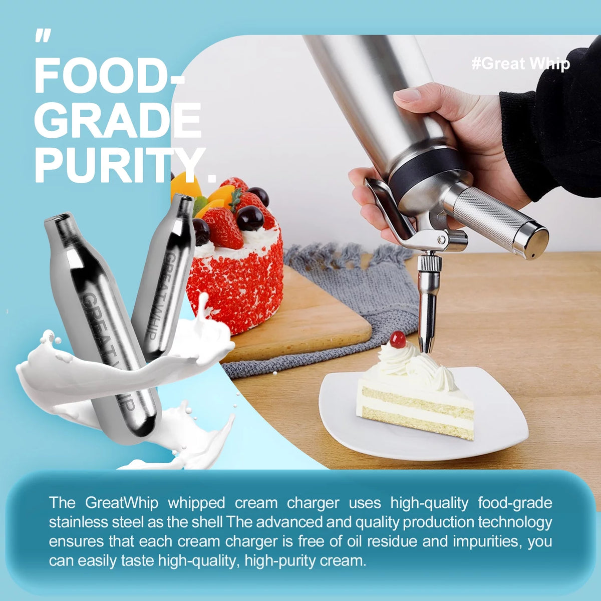 N2O Whipped Cream Chargers 100Pcs I584130